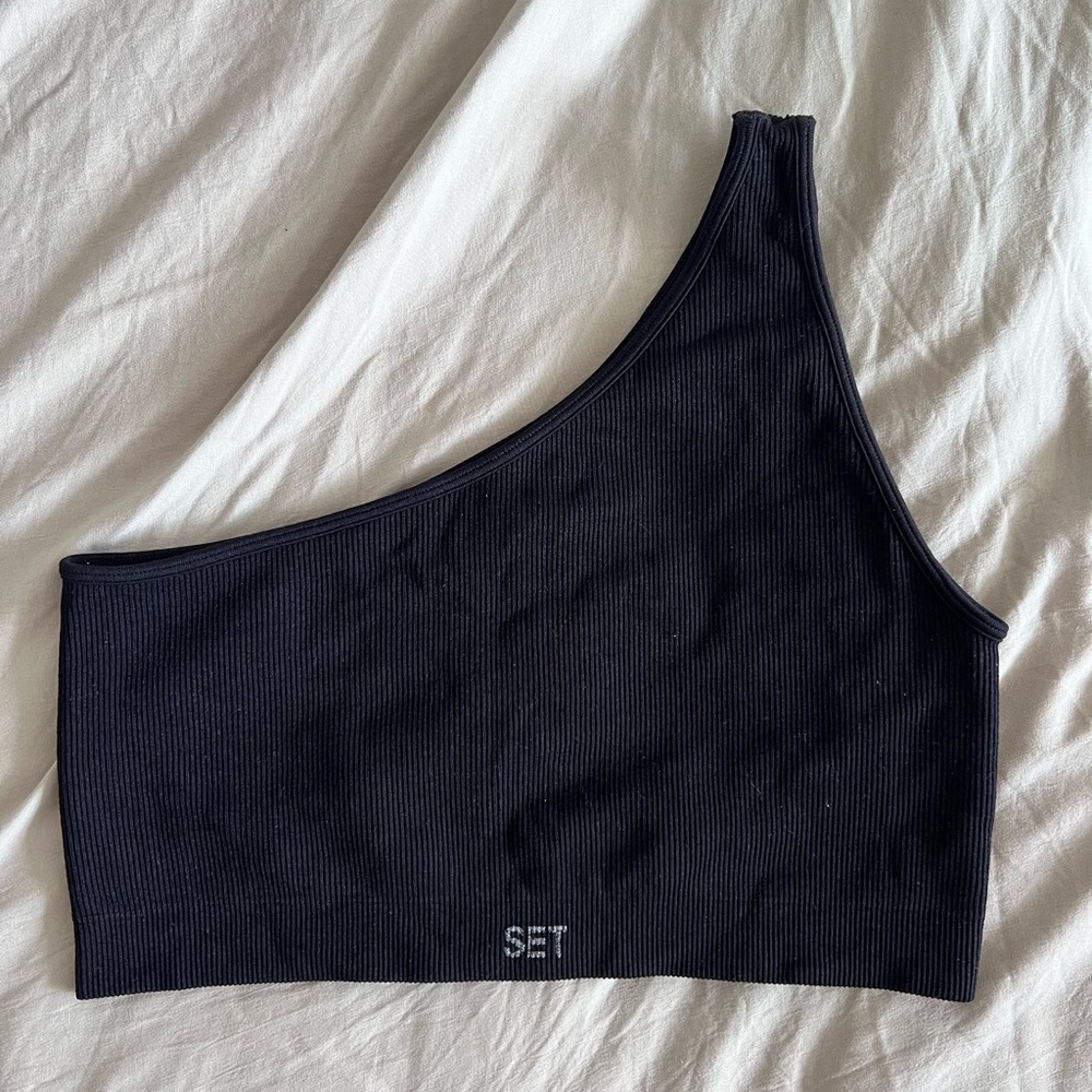 SET Active Sculptflex Ribbed One Shoulder Sports Bra